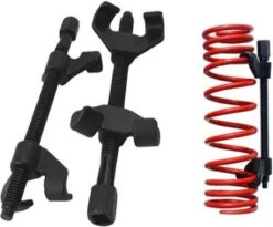 Merkloos Veerspanner Set 2-delig - Spiraal Veer Veerklem - Auto Springveer Compressor - 380mm