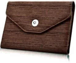 Goodline® - Autopapieren Hoes / Kentekenbewijs Mapje - PURSE - Houtpatroon Donkerbruin