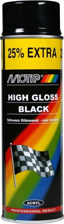 MoTip Hoogglans Zwart Spuitbus 500ml