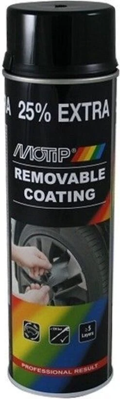 MoTip Plastidip HOOGGLANS ZWART Spray 500ml -Auto-Onderdelen 363x1200
