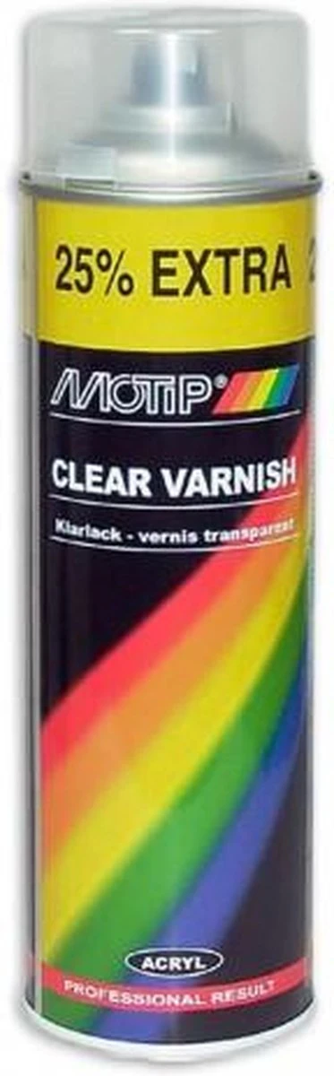 MoTip Blanke Lak Mat Spuitbus 500ml 8 MoTip Blanke Lak Mat Spuitbus 500ml - Afbeelding 6