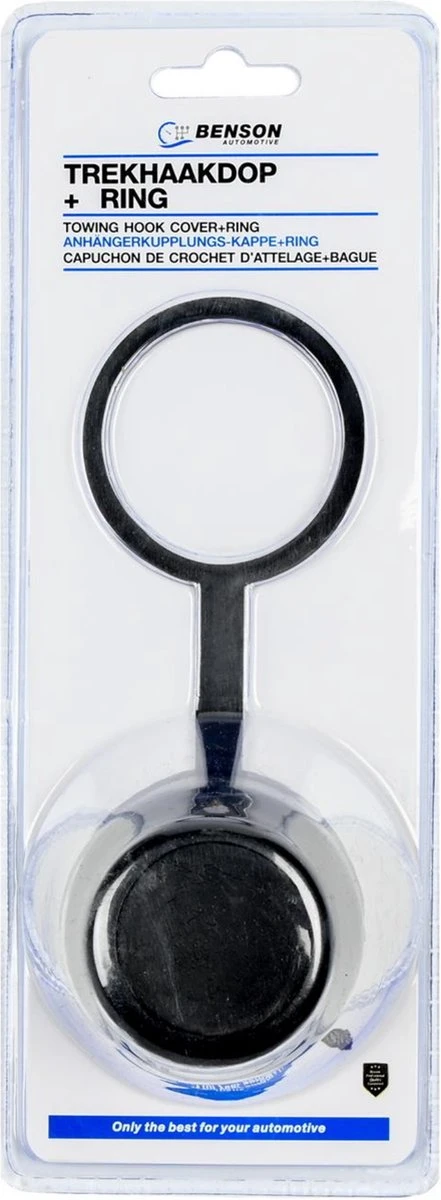 Benson Trekhaakdop - Met Ring - Kunststof - Zwart 6 Benson Trekhaakdop - Met Ring - Kunststof - Zwart - Afbeelding 4