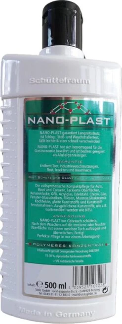 Nano Plast Car Polish | Autopolish | Poetsdoek 2 Delig - Polijstmiddel | Polijstpasta | 500ml | Krasvrije Autolak Met Diepe Glans | Auto | Boot | Brommer -Auto-Onderdelen 454x1200