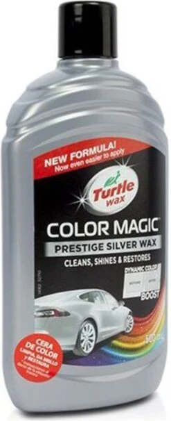 Turtle Wax 52710 Color Magic Prestige Silver Wax 500ml - Speciale Auto Lakherstel En Polijst - Zilver -Auto-Onderdelen 489x1200