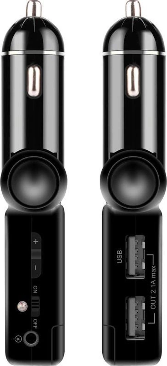 XIB Bluetooth FM Transmitter 2x USB En AUX 3.5mm Jack - MP3 Autoradio - Handsfree Carkit - Zwart 5 XIB Bluetooth FM Transmitter 2x USB En AUX 3.5mm Jack - MP3 Autoradio - Handsfree Carkit - Zwart - Afbeelding 3