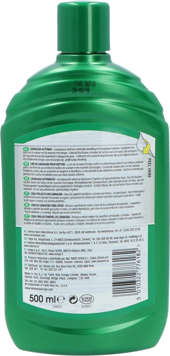 Turtle Wax Carnauba Car Wax - Autowas Autowax Autopoets 7 Turtle Wax Carnauba Car Wax - Autowas Autowax Autopoets - Afbeelding 5
