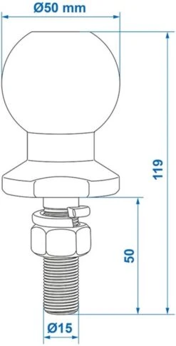 Proplus Trekhaakkogel - Autotoebehoren - Staal - 16 X 55 Mm - Zilver -Auto-Onderdelen 610x1200 3