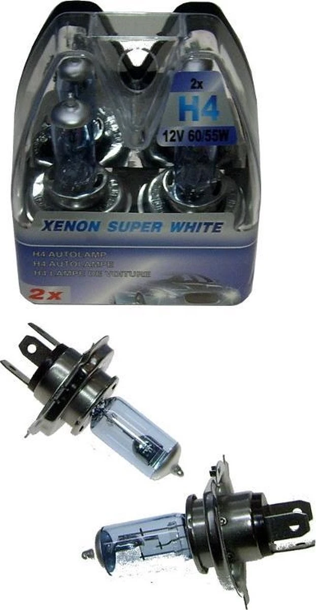 Benson Autolamp H4 - 12 Volt - 60 - 55 Watt - Xenon Super White - 2 Stuks 4 Benson Autolamp H4 - 12 Volt - 60 - 55 Watt - Xenon Super White - 2 Stuks - Afbeelding 2