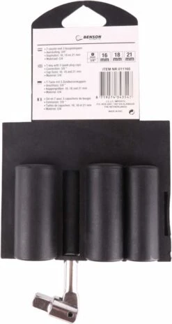 Benson Automonteur Sleutel Set - Aansluiting 3/8 Inch - 16 Mm - 18 Mm - 21 Mm -Auto-Onderdelen 639x1200 1