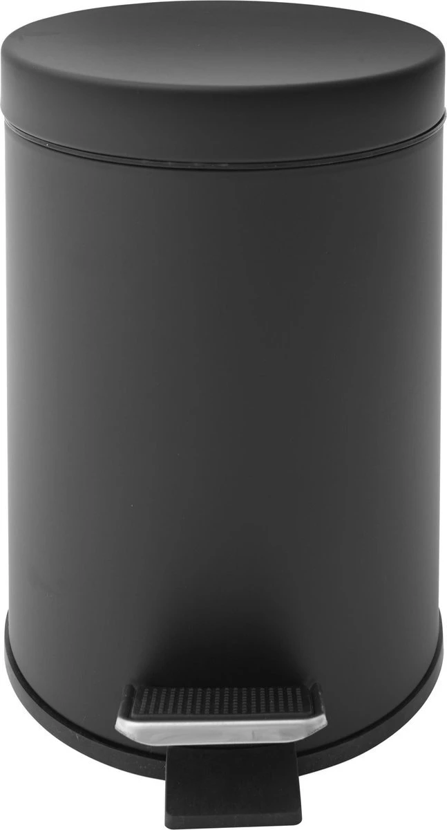 Pedaalemmer / Mat Zwart / Metaal / Prullenbak / 3 L / 3 Liter / 19 X 16 X 24,5 Cm / Badkamer / Toilet / Kantoor / Slaapkamer / Keuken 6 Pedaalemmer / Mat Zwart / Metaal / Prullenbak / 3 L / 3 Liter / 19 X 16 X 24,5 Cm / Badkamer / Toilet / Kantoor / Slaapkamer / Keuken - Afbeelding 4