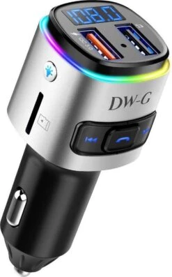 DW-G Bluetooth FM Transmitter - Auto Lader - Carkit - Handsfree - MP3 - USB - SD Kaart - Snel Lader - Bluetooth Audio Receiver -Auto-Onderdelen 747x1200