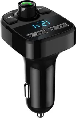 Bluetooth FM Transmitter Voor De Auto Met 12V - Kristalhelder Geluid En Zonder Ruis - Stream Muziek Vanaf Je Telefoon Via USB - Eenvoudige Plug-and-Play Installatie - Handsfree Bellen En Meer Functies Voor Een Compleet Audio-ervaring Onderweg!