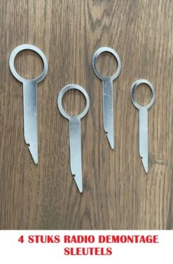 No Name 4 X Demontage Sleutels Autoradio Geschikt Voor Ford Zware Kwaliteit Removal Verwijder Tool Aux