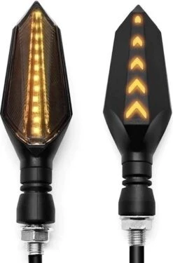 Premium LED Dynamische Knipperlichten Voor Motor, Scooter, Brommer Etc. - Audi, VW Style - Richtingaanwijzers Motorfiets - Set Van 2 Stuks - 12 Volt