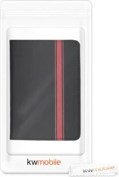 Kwmobile Hoes Voor Kentekenbewijs En Rijbewijs - Omslag Met Pasjeshouder In Rood / Zwart - Imitatieleer - Rallystrepen Design -Auto-Onderdelen 810x1200