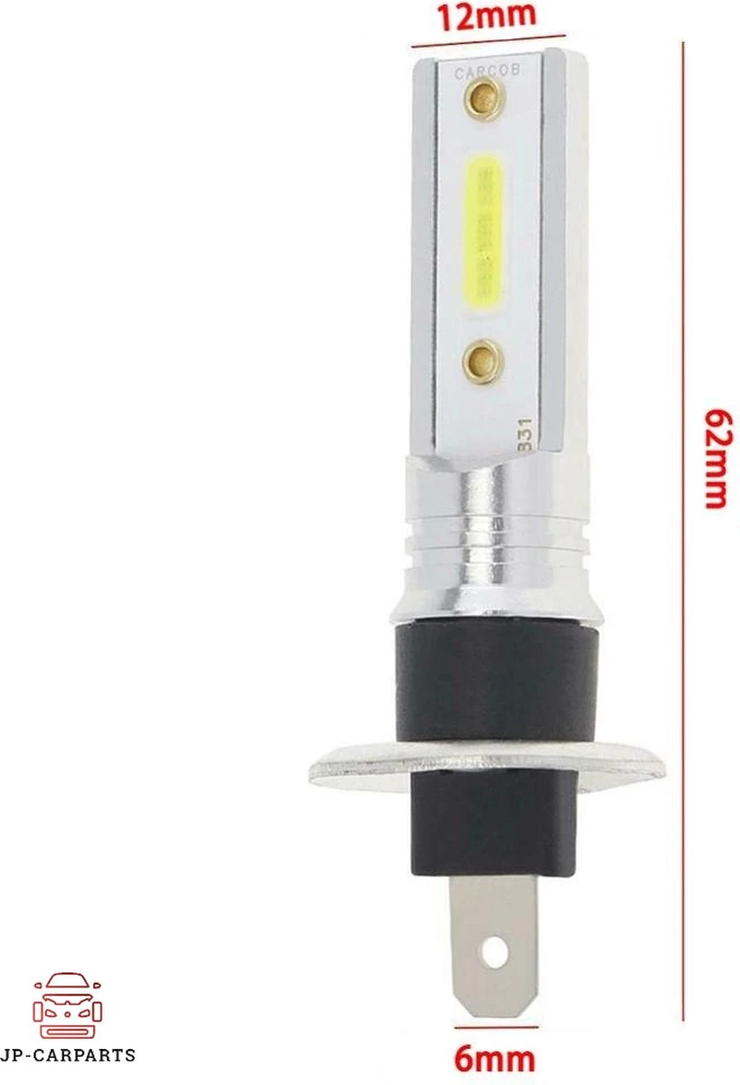 JP-CarParts Auto Koplampen Set Universeel - H1 LED 6500K Wit - 1200 Lumen - 2x 12 Watt 12-24V - 2 Stuks 5 JP-CarParts Auto Koplampen Set Universeel - H1 LED 6500K Wit - 1200 Lumen - 2x 12 Watt 12-24V - 2 Stuks - Afbeelding 3