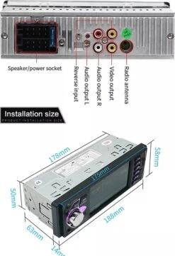Enkel Din Autoradio Met 4 INCH Scherm En Camera | Bluetooth & USB -Auto-Onderdelen 822x1200