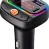 FM Transmitter Bluetooth - Autolader - Draadloze Carkit - RGB Light - 2x Fastcharger USB Poort - USB-C Poort - Handsfree Bellen - Voor Alle Telefoons - FM Transmitter Auto - Bluetooth 5.0