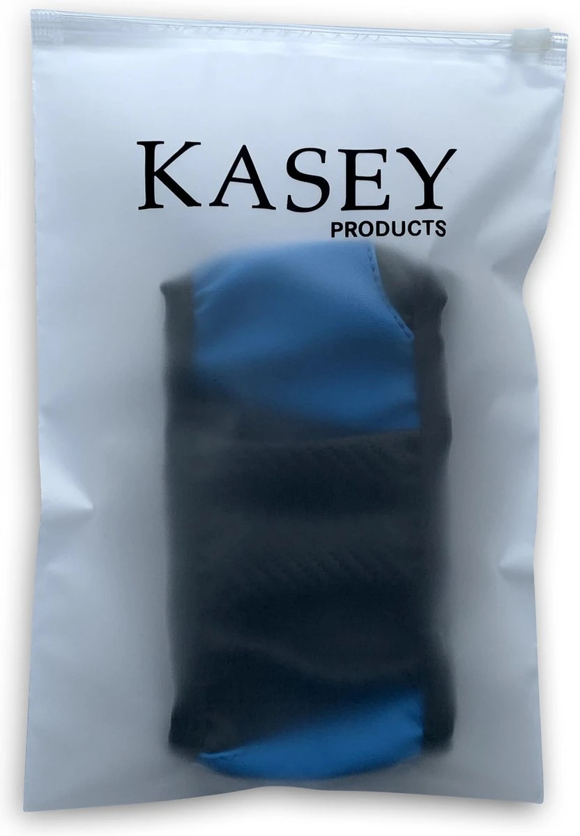 Kasey Products - Stuurhoes Auto - Voor 37-38 Cm Stuurwiel - Zwart Met Blauw - Carbon Look 5 Kasey Products - Stuurhoes Auto - Voor 37-38 Cm Stuurwiel - Zwart Met Blauw - Carbon Look - Afbeelding 3