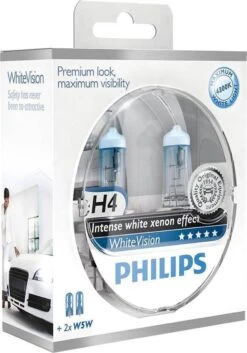 Philips White Vision H4 55W/12V Halogeen Lampen, Set à 2 Stuks -Auto-Onderdelen 840x1200 4