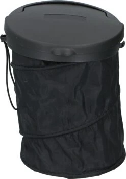 All Ride Auto-Afvalbak - Opvouwbaar - Met Deksel - Aan Dashboard, Hoofdsteunen Of Op De Vloer - Ø 16 Cm