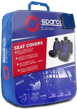 Stoelhoezenset Sparco Zwart / Blauw (11-delig) (ook Geschikt Voor Side-Airbags) -Auto-Onderdelen 848x1200 1