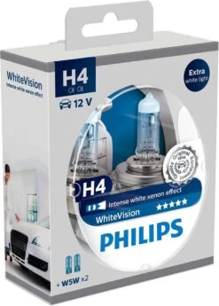 Philips White Vision H4 55W/12V Halogeen Lampen, Set à 2 Stuks -Auto-Onderdelen 860x1200 1