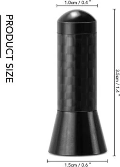 Merkloos Antenne - Auto Antenne - Carbon Fiber Antenne - Korte Antenne Universeel -Zwart -Auto-Onderdelen 862x1200