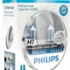 Philips White Vision H7 55W/12V Halogeen Lampen, Set à 2 Stuks