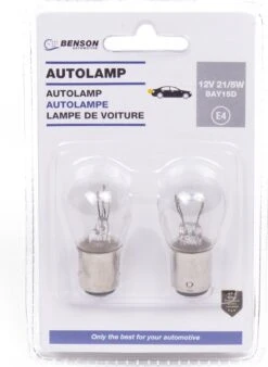 Benson P21/5W 12V Bay15D Achterlicht + Remlicht - 2 Stuks -Auto-Onderdelen 877x1200