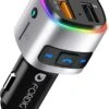 ForDig Draadloze FM Transmitter Met Bluetooth 4.2 En USB 3.0 Quick Charge - Auto Carkit Met Fast Charge USB Poort En LED Scherm - Autolader Met Micro SD En USB-input - Handsfree Bellen - Muziek Streamen - Voice Navigatie - Telefoon Opladen