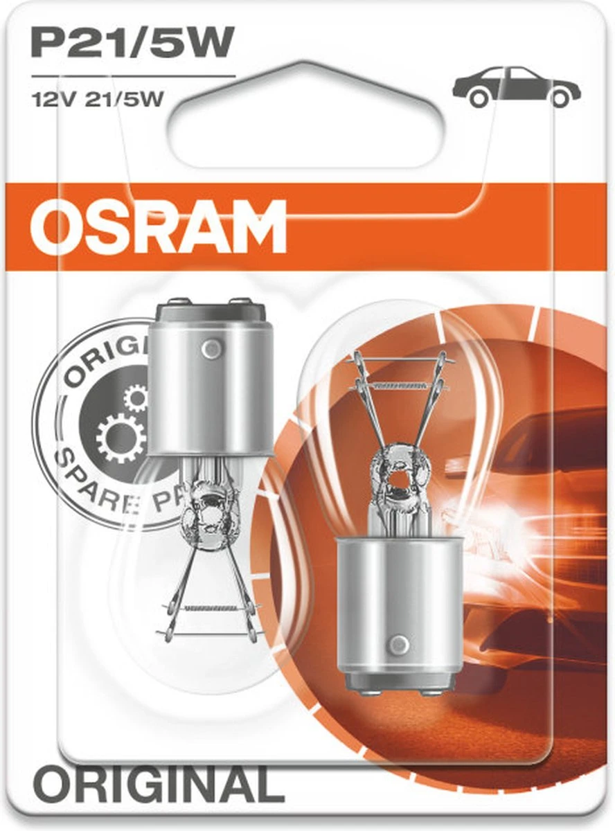 Osram Original Halogeen Lampen - BAY15D - 12V/21-5W - Set à 2 Stuks 6 Osram Original Halogeen Lampen - BAY15D - 12V/21-5W - Set à 2 Stuks - Afbeelding 4