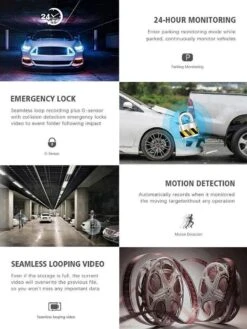 TechU™ Dashcam Dual Camera – M18 – Dashboardcamera – 3 Inch Full HD Scherm – Nachtvisie – Looprecording – Bewegingssensor – G-sensor – Parkeermonitor – Incl. Achteruitrijcamera - Voor Auto -– Kerst & Kerstcadeau -Auto-Onderdelen 900x1200