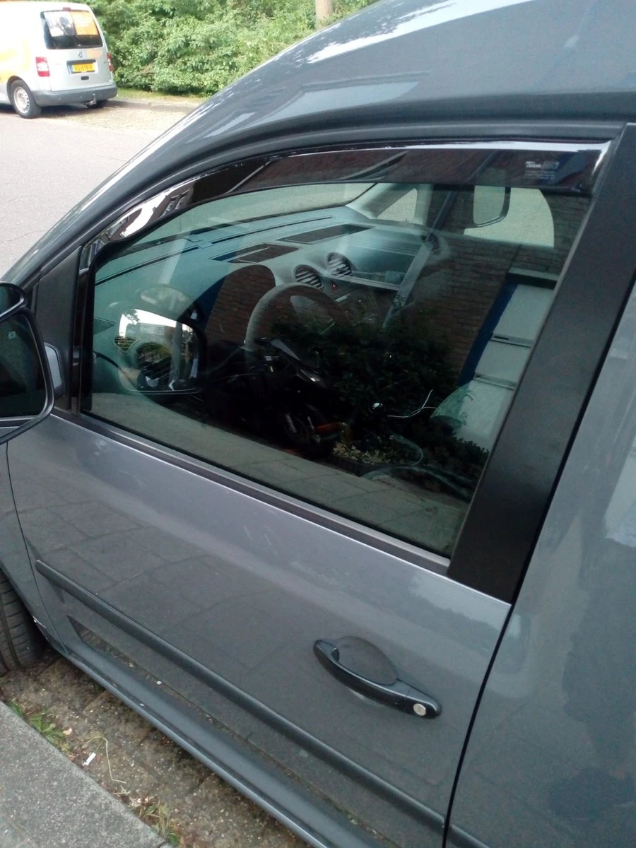 Zijwindschermen Donker Getint - Team Heko - Tbv VW Volkswagen - Type Caddy 2 Deurs Model VANAF 2004 - 2020 4 Zijwindschermen Donker Getint - Team Heko - Tbv VW Volkswagen - Type Caddy 2 Deurs Model VANAF 2004 - 2020 - Afbeelding 2
