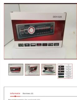 Merkloos Autoradio Met Bluetooth, SD, USB En FM Radio 4x 60Watt Handsfree -Auto-Onderdelen 930x1200