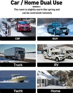 Merkloos Benzine / Diesel Standkachel - 12V 8kw Luchtverwarmer - 0.1~0.24L Brandstofverbruik - Air Heater En Auto Heater - Voor Auto's, Bussen, Campers, Vrachtwagens, Technische Voertuigen -zilver -Auto-Onderdelen 945x1200 2