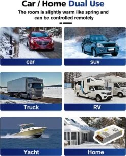 Merkloos Standkachel - 5-8KW 12V - Luchtverwarming Vriezer Verwarming - LCD Luchtverwarmer - Voor Vrachtwagenjacht - Rood -Auto-Onderdelen 972x1200 1